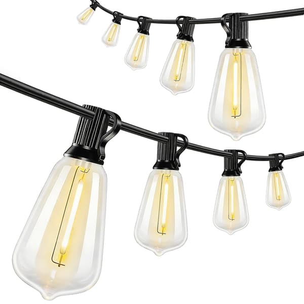 LED gardinlys, 1800x3,8x9 cm, Sort, Plast
