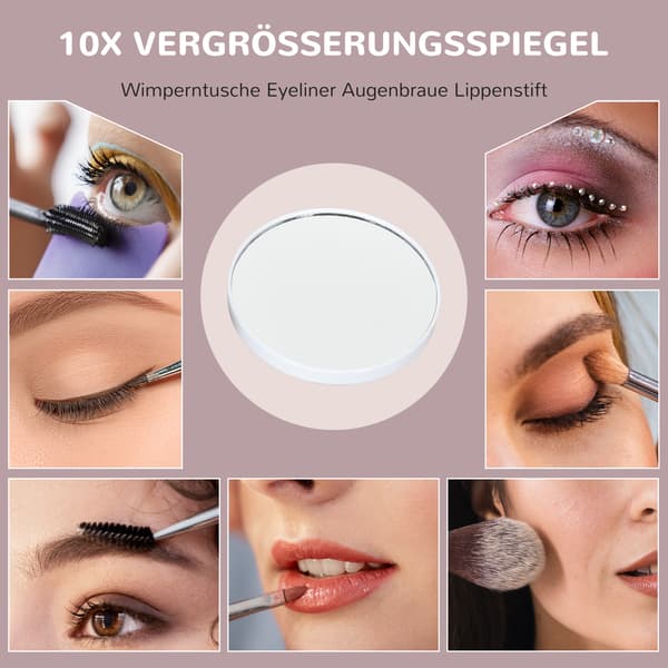LED-sminkspegel, 62,5x14x52 cm, vit