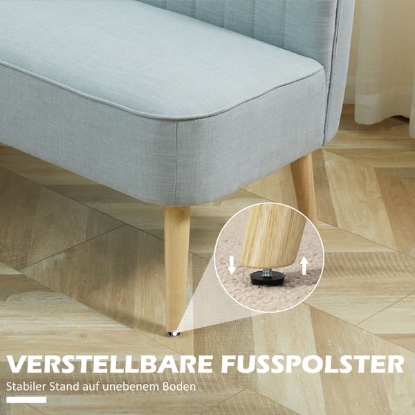 Soffa, 117x56.5x77 cm, Grön, tygklädsel