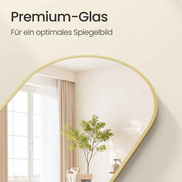 Fuld Længde Spejl 160x50 cm Guld