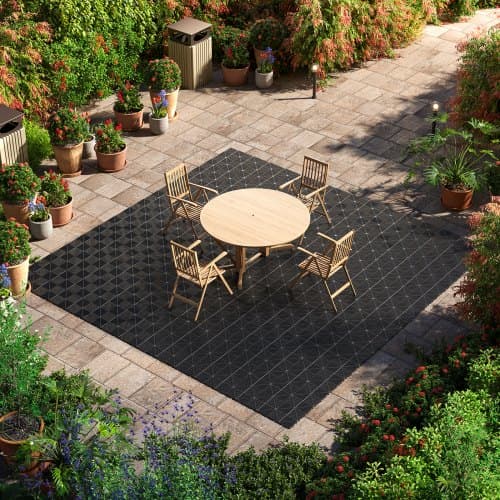 Dræningsgulvfliser 31x31 cm Sort PP materiale