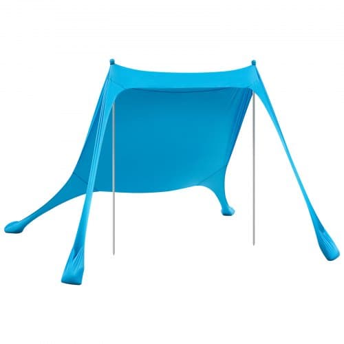 Strandtelt solskærm, 2,3x2,3x2 m, Blå