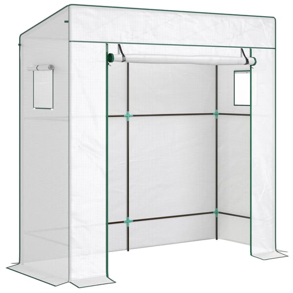 Drivhus, 196x77x197 cm, Hvid, Polyethylen