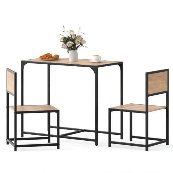 Matbordset, 90x47x76 cm, Brun, Metallram , Star