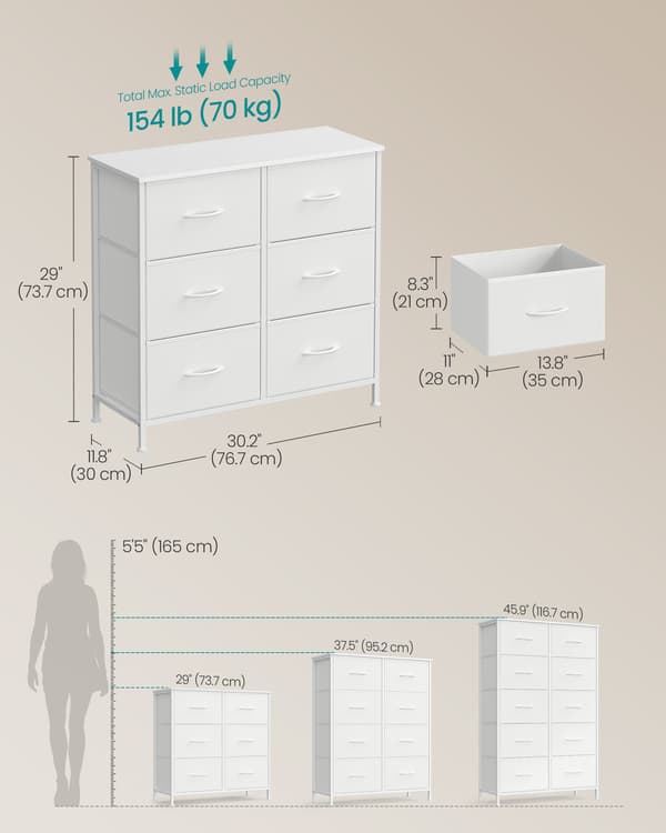 Kommode 76,7x30x73,7 cm Hvid Stål og MDF