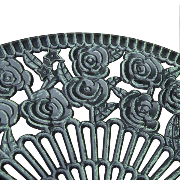 Bistroset, 3-delad trädgårdsmöbelset, 60x69 cm, Grön