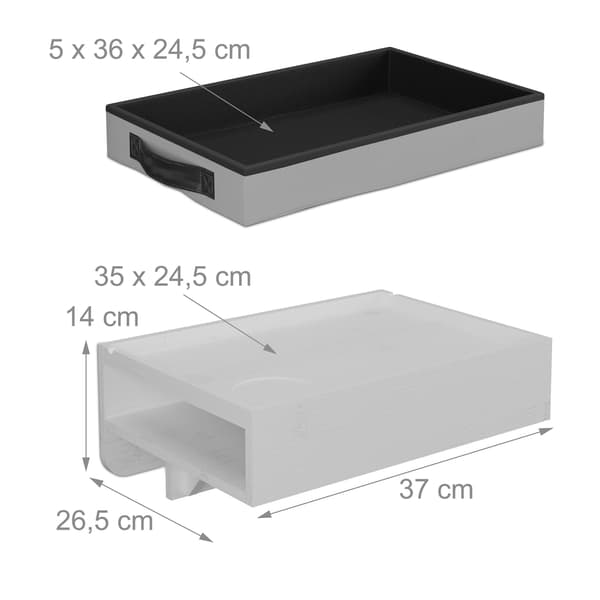 Sengebord, 14x37x26,5 cm, Bambus, Kodustaar