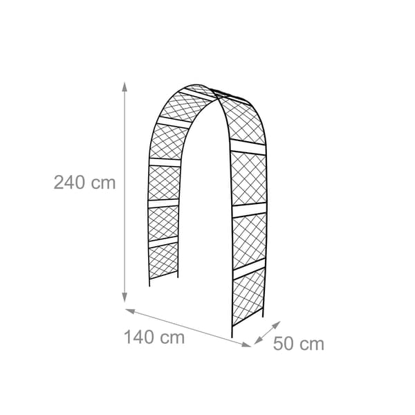 Svart metallbåge, för klätterväxter, Kodustaar