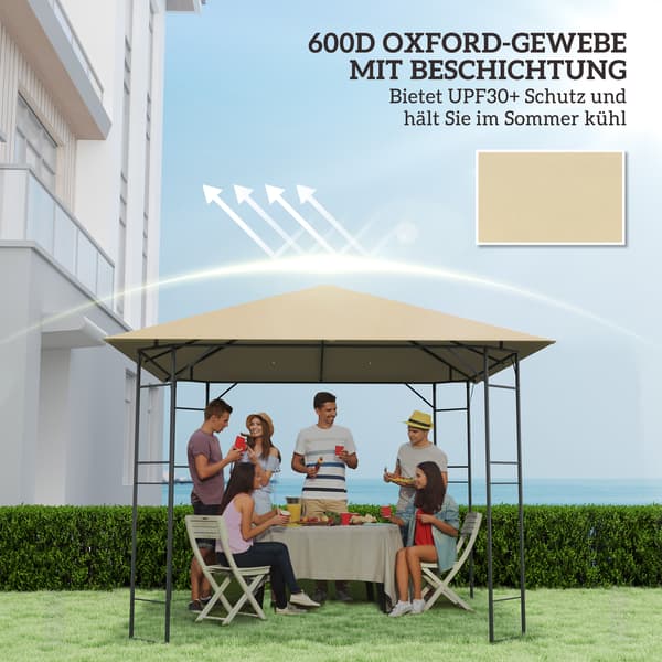 Pavillon erstatningstag, 298x298 cm, beige, polyester