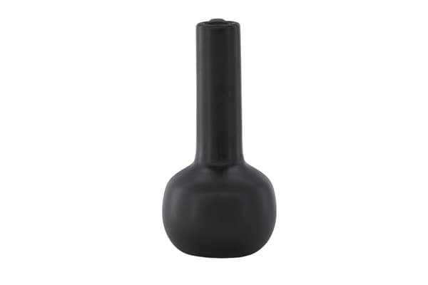 Vase Allis, 18x18x36 cm, Sort Stentøj