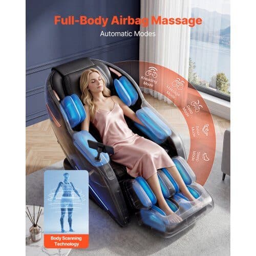 Massagestol A6A35A sort, 3D helkropsmassage