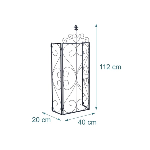 Trellis Set 122x40x20 cm Svart Stål, Kodustaar