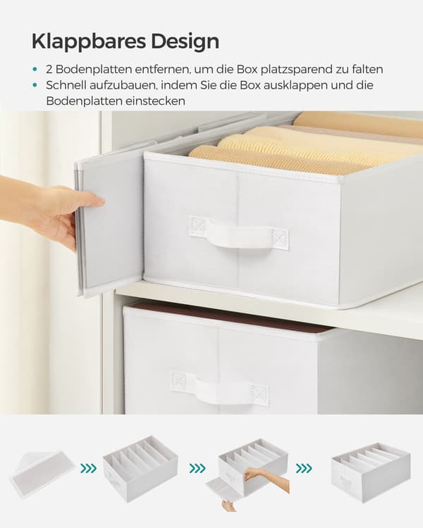 Förvaringslåda Set, 42x30x17 cm, Vit