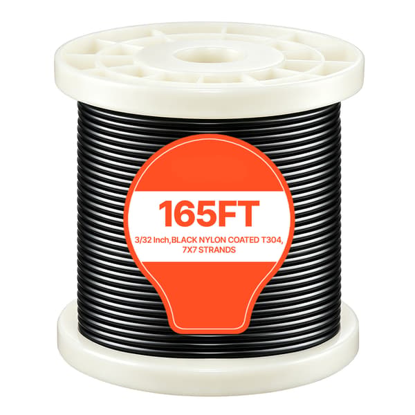 Wire Rope Kit, 2,38 mm 50,3 m 304 rustfrit stål, Stål
