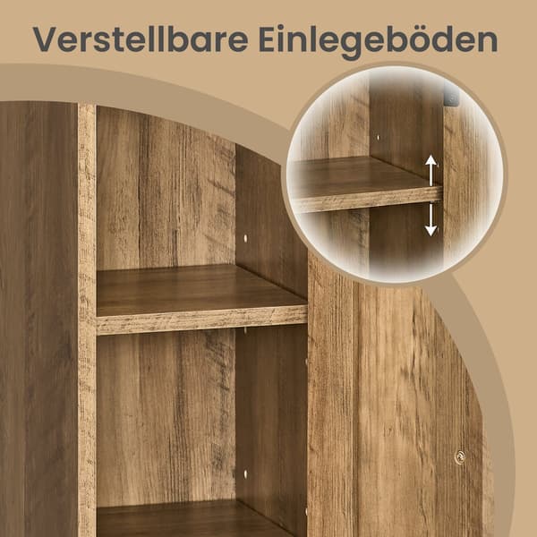Badeværelsesskab 20x18x80 cm Brun MDF