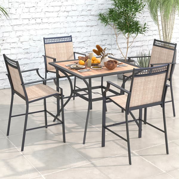 Patio Dining Table, 85x85x74 cm, Ruskea Musta , Star