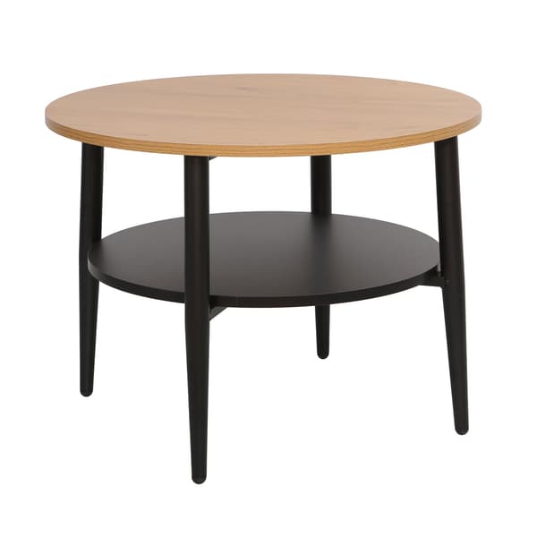 Sohvapöytä 60x60x45 cm Saarni Musta Melamiini Metalli