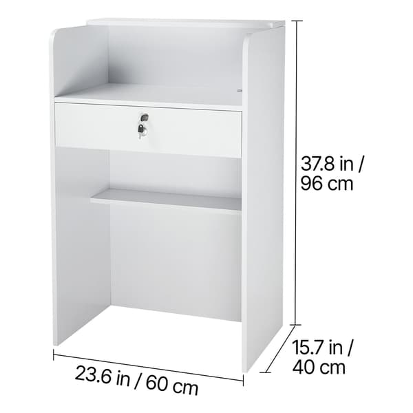 Reception Disk, 60x40x96 cm, Hvid