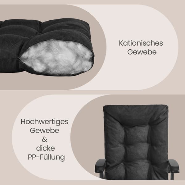 Campingstol 70x59,5x110 cm Sort Foldbar