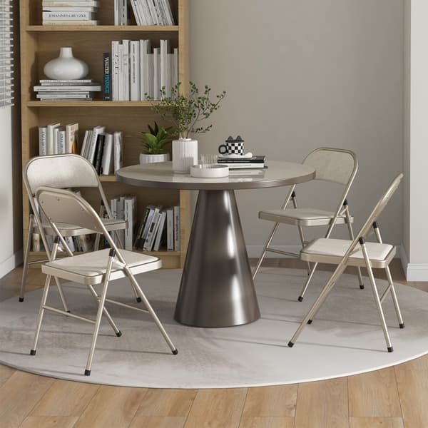 Fällstolsset, 45x46x78 cm, Beige, Stål