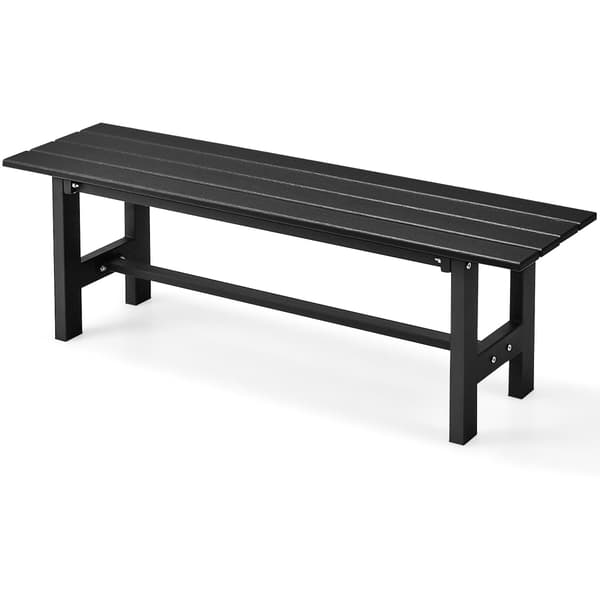 Ulkopenkki 119x36x41 cm musta