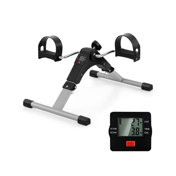 Under skrivebordet motionscykel med LCD-display sort