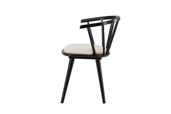 Spisebordsstol Bobby 50x48 cm Sort Gummitræ