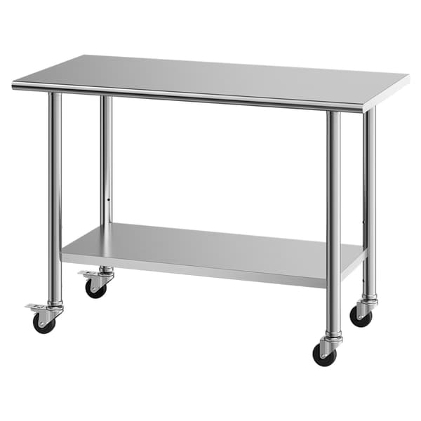 Arbejdsbord 61x122x86.4 cm Rustfrit Stål