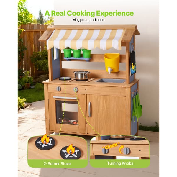 Mud Kitchen, 79,5x33,9x100 cm, Natur, Træ