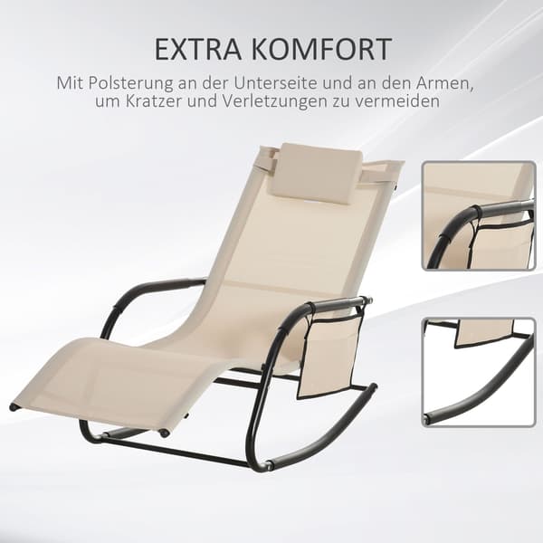 Keinutuoli, 150x62x88 cm, beige