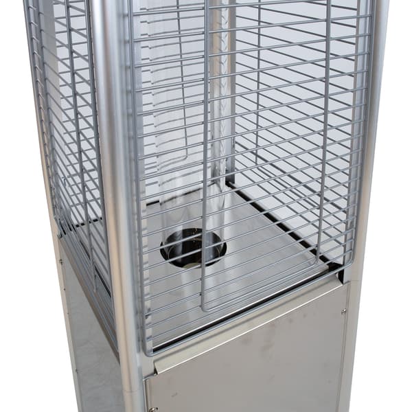 Terrassevarmer 73x73x227 cm Rustfrit Stål