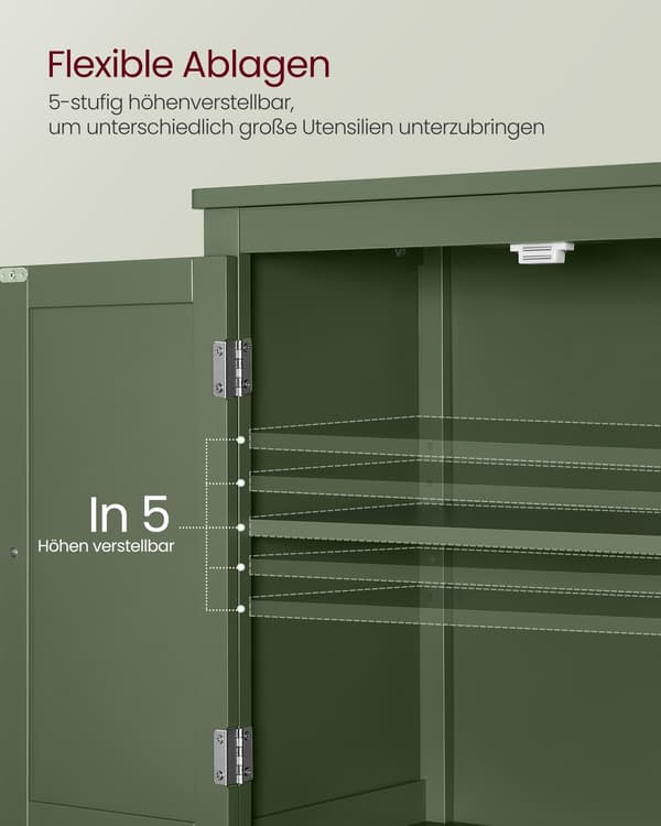 Badeværelsesskab, 30x60x110 cm, Grøn, MDF