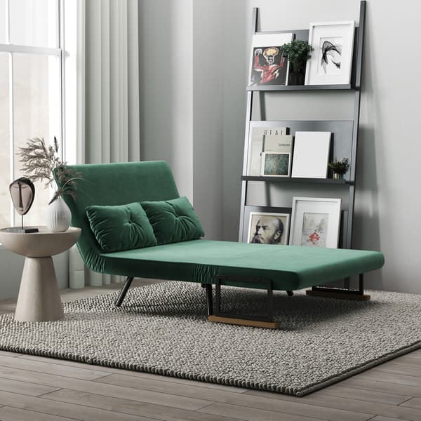 Sofa Seng 102x73x81 cm Grøn Fløjl Polstring