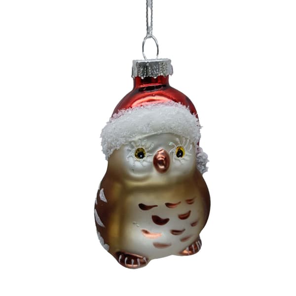 Juleophæng Joy Ugle 8 cm Glas