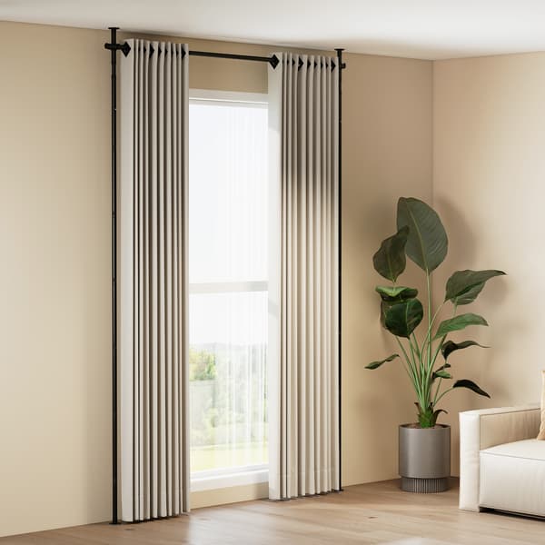 Rumdeler gardinstang 71-183x122-305 cm sort