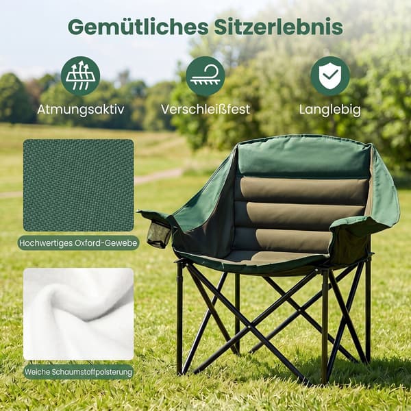 Campingstol 92x69x103,5 cm grøn