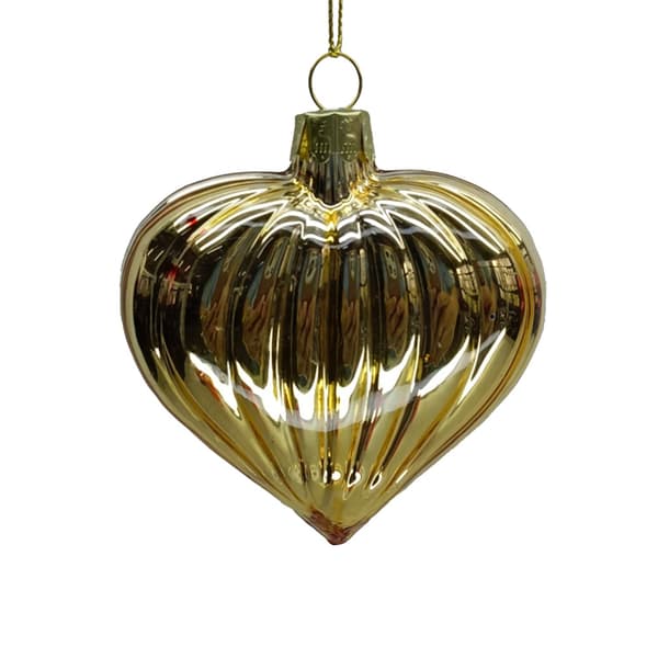 Juleophæng 8 cm Guld Glas