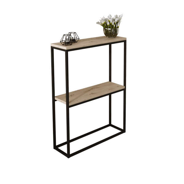Konsolbord, MASON, 60x80x20 cm, Sort
