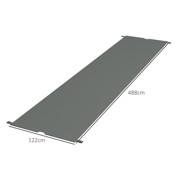 Udskiftningsdug til pergola, 300x300 cm, mørkegrå, polyester