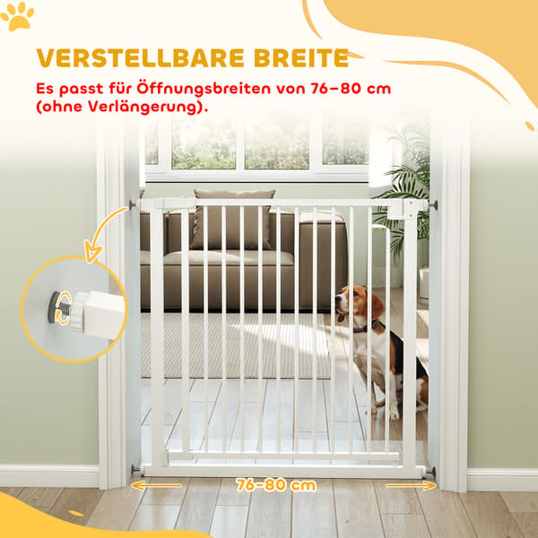 Trappegitter 76x76 cm Hvid Stål
