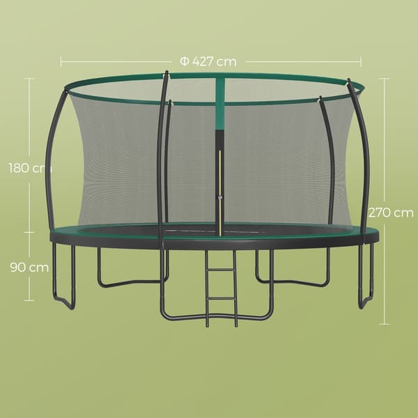 Trampolin 427,1x270,1 cm Sort Udendørs