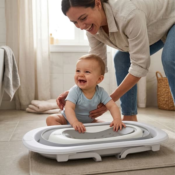 Sammenklappeligt babybadekar med indsats, Kodustaar