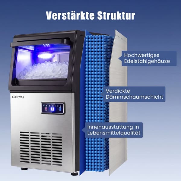 Isterningemaskine 41 kg/24 t 34,5x33x62,5 cm sort/sølv