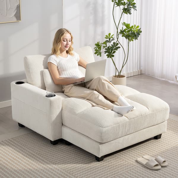 Bäddsoffa, 114x147x86 cm, krämvit, skum