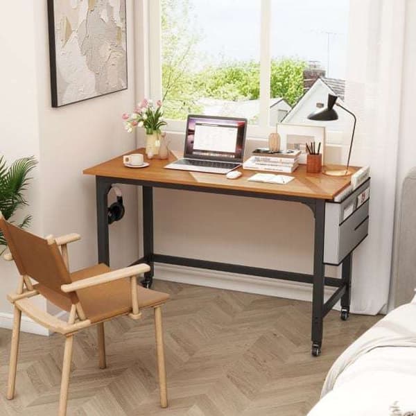 Mobil computerbord, 120x60x75 cm, Sort , Star