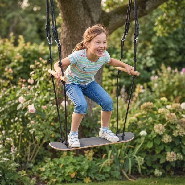 Skateboard Swing 79x40x180 cm Sort Træ