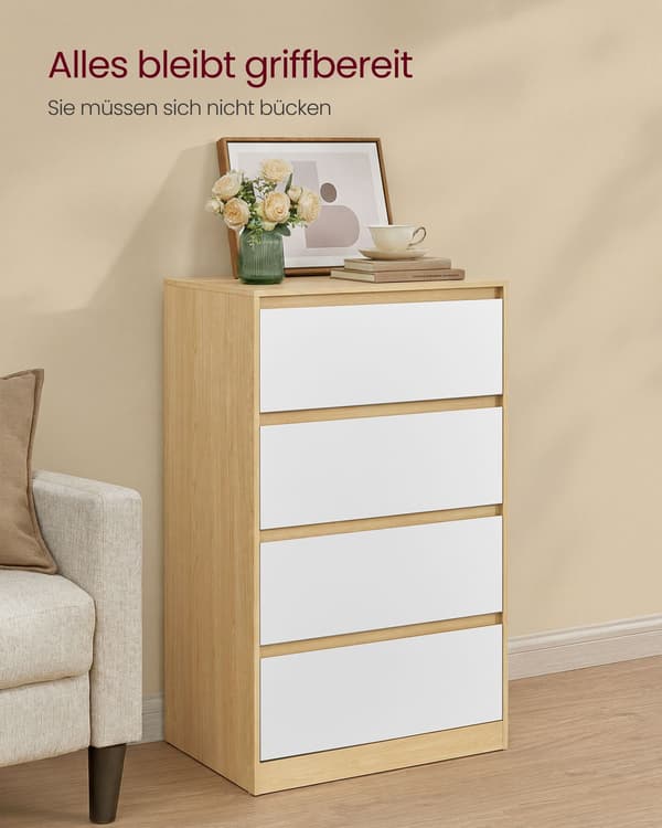 Kommode med 4 skuffer, 60,2 x 40,4 x 97,4 cm