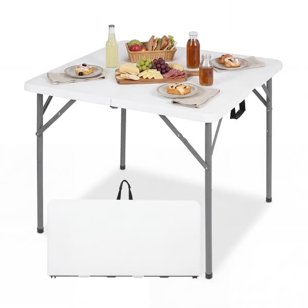 Sammenklappeligt bord 86x85,5x75 cm hvid