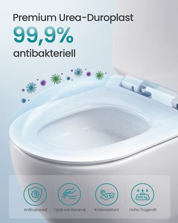 WC-istuin 46.5x36 cm Valkoinen Urea-duroplasti