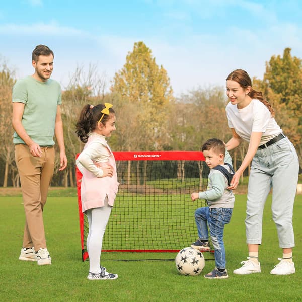 Fodboldmål, 120x80x80 cm, Rød